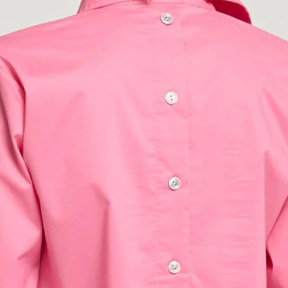 Hinson Wu Aileen 3/4 Sleeve Button Back Top 6 Magenta Pink - Picture 5 of 9